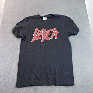 Slayer Shirt Mens Small Black Band Logo Graphic Heavy Metal Rock T-Shirt Tee